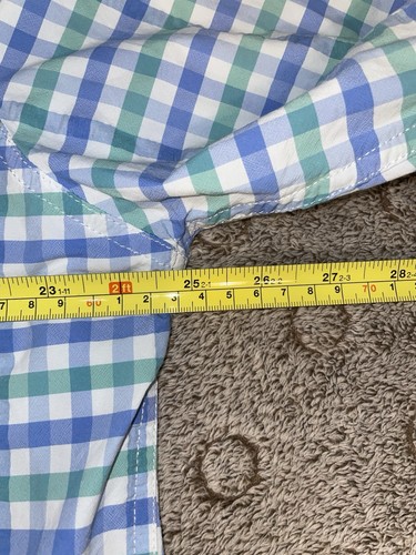 Vineyard Vines Performance Harbor Shirt Size XL Blue Green WT Plaid Fishing Vent - Picture 10 of 16