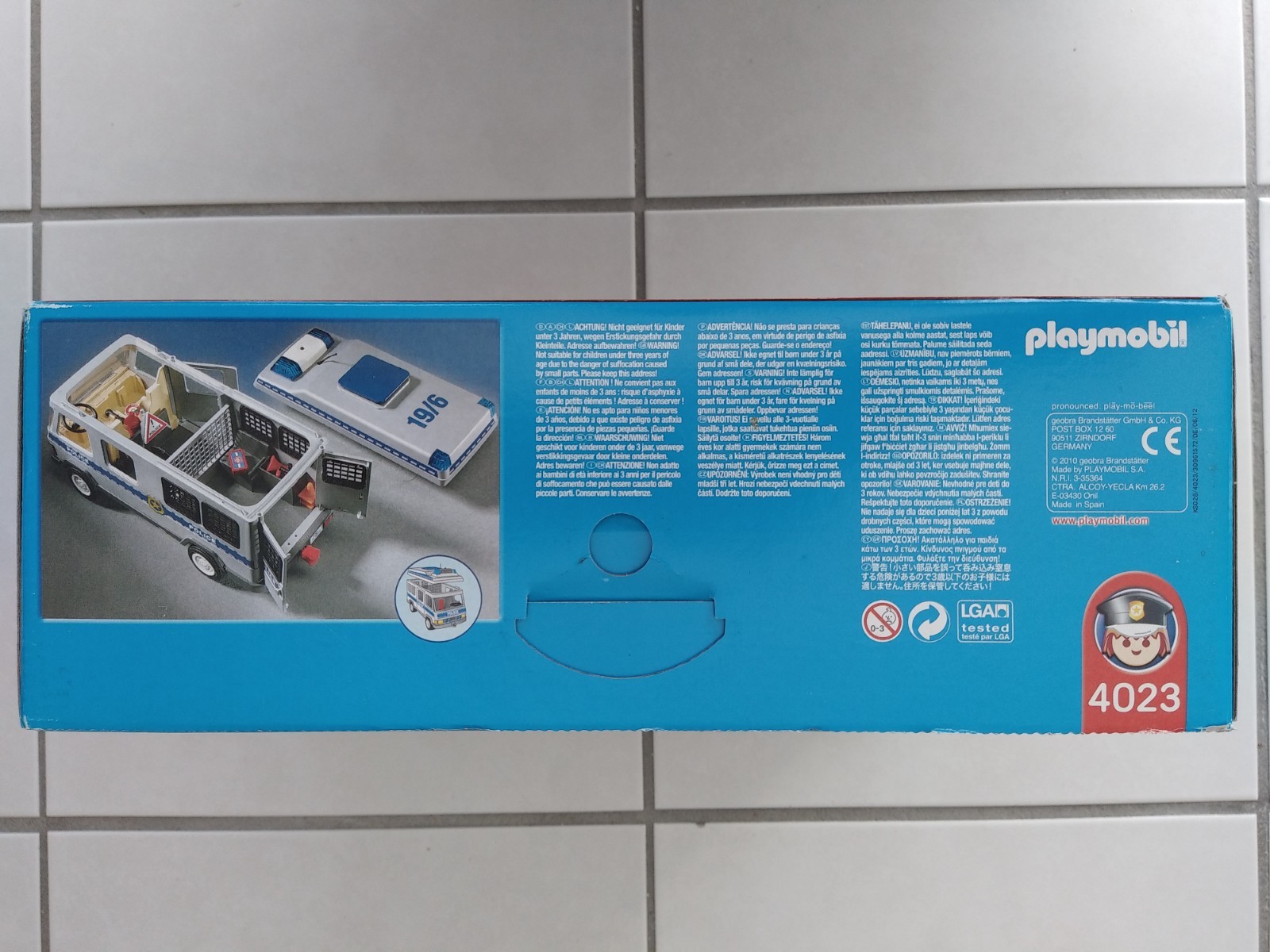 Fourgon de Police PLAYMOBIL 4023 pour imaginer des courses