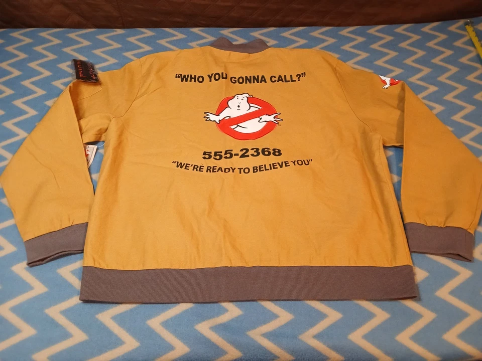 Chaqueta Bomber Spirit Halloween Cazafantasmas Cremallera Nueva Con Etiquetas Talla XL Nueva Completa Rara Foto 4 de 4