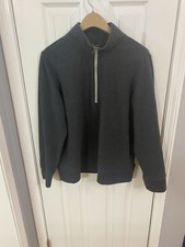 Eddie Bauer Women's Quest Raglan Fleece 1/4 Zip Pullover Charcoal Gray MEDIUM