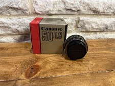 Canon FD 50mm F/1.8 Mount 80's Lens, Caps Original Box