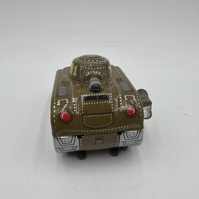 Vintage Tin Toy Super X / X-81 Japan Hero Windup Rollover Tank