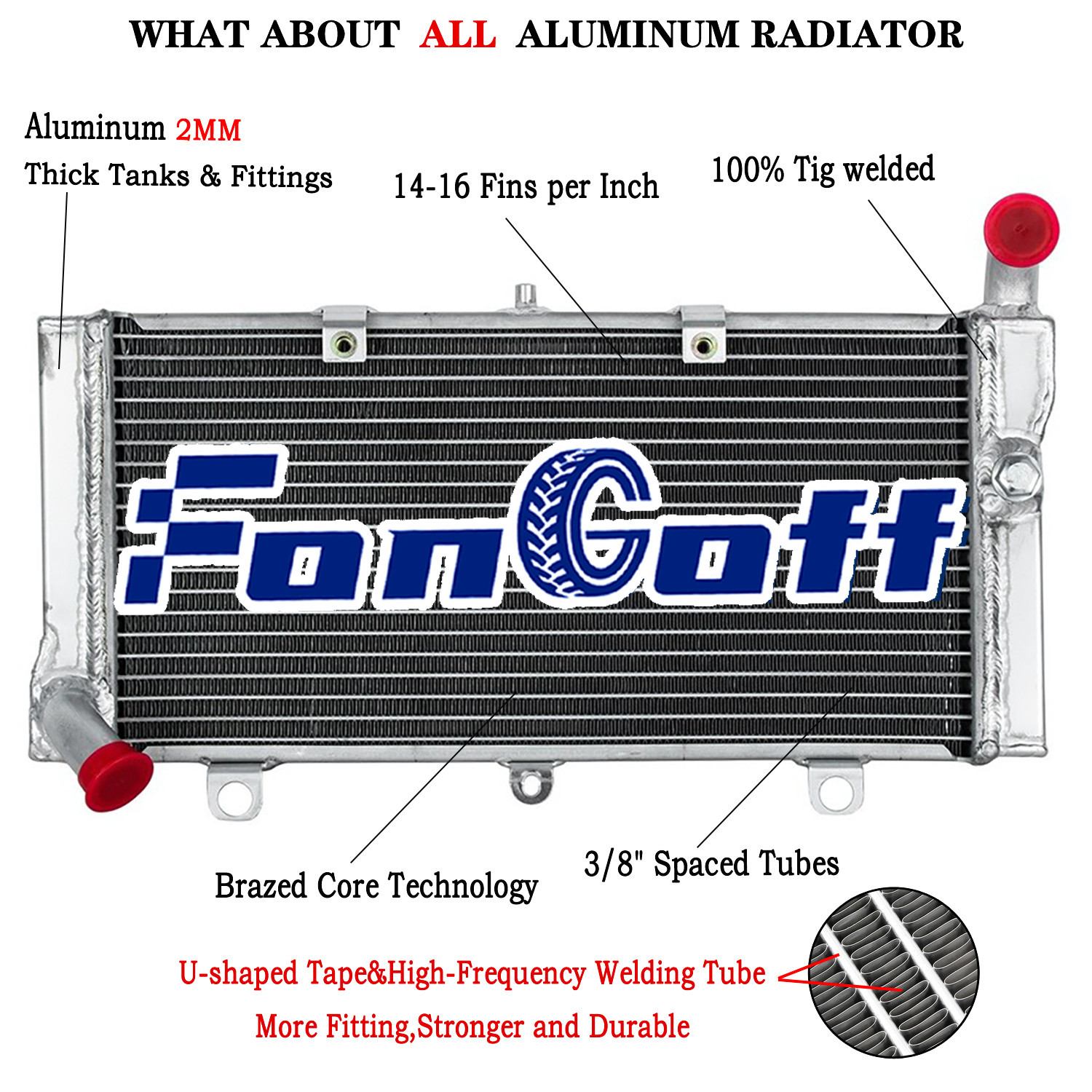 Radiateur pour Honda ST1100 Pan European de 1990 à 2002 en aluminium