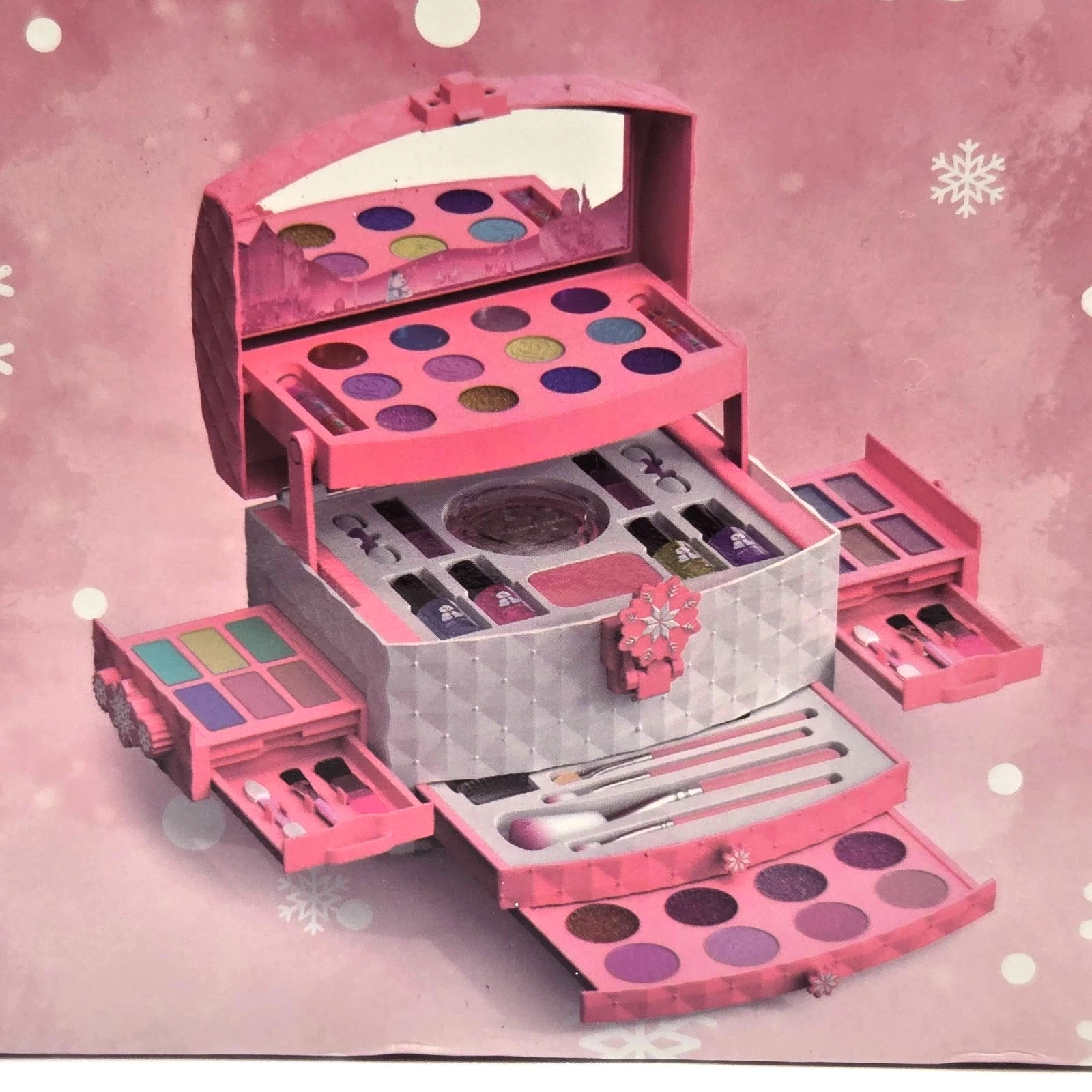 PERRYHOME Kids Makeup Set 56 PCS Washable Cosmetic Safe Skin Friendly PINK NEW