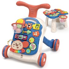 3-in-1 Push Walker Toy for Toddlers 12-18 Months, Blue - Activity  Learning Aid