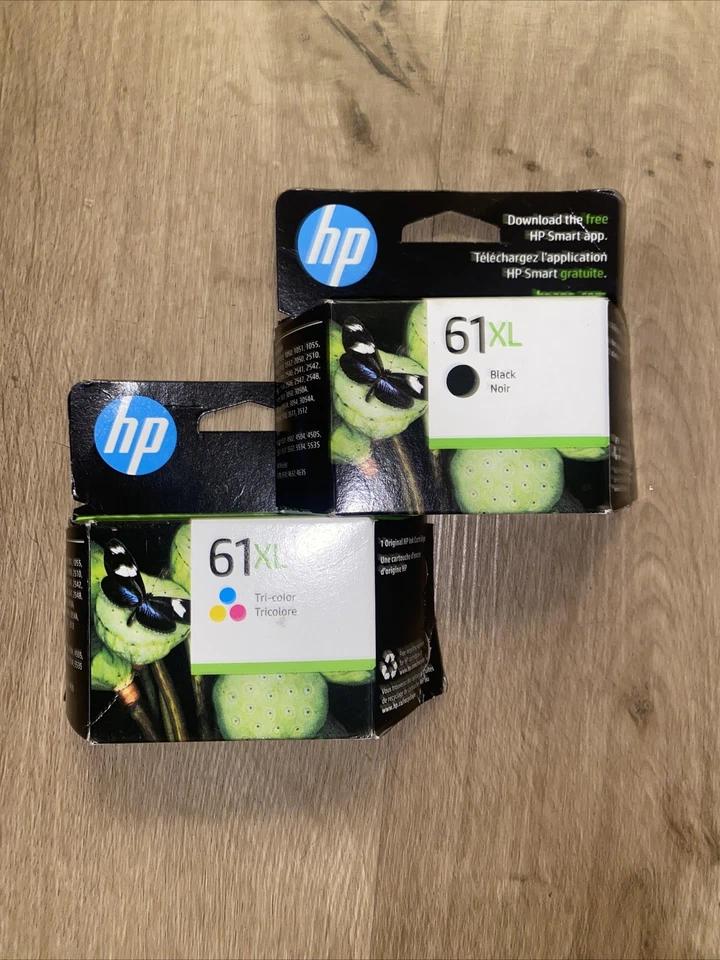 New Genuine HP 61XL Black & 61XL Color Ink Cartridge 2PK Combo SEALED 2026+ 2027 - Image 3 of 3