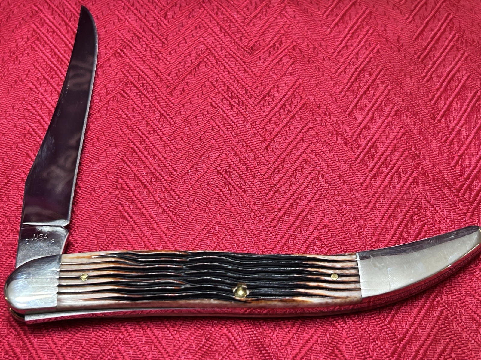 2007 CASE XX 610098 SS Large Texas Toothpick 1st Run Jigged Bone Brown 96317