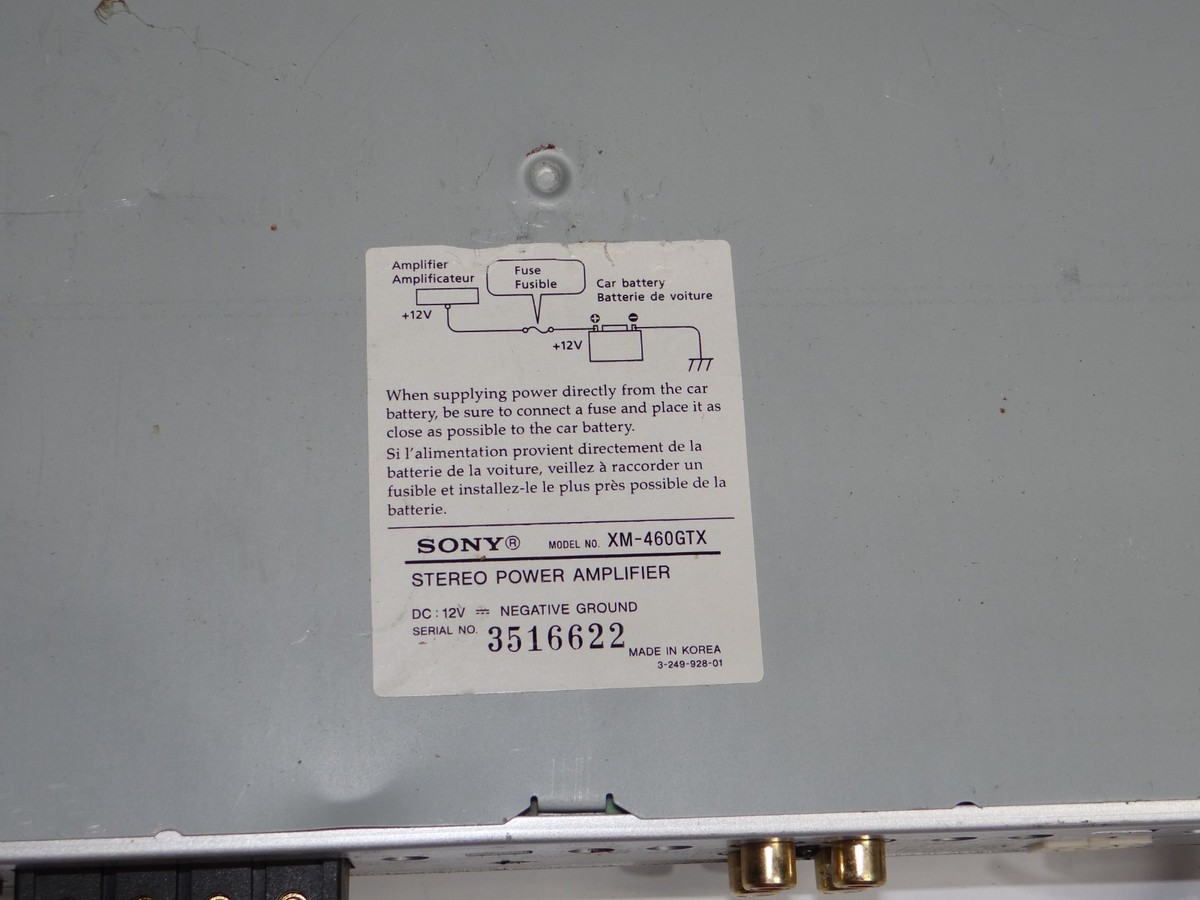 Sony Xplod 600 Watt XM-460GTX Channel Stereo 4/3 Channel Amplifier