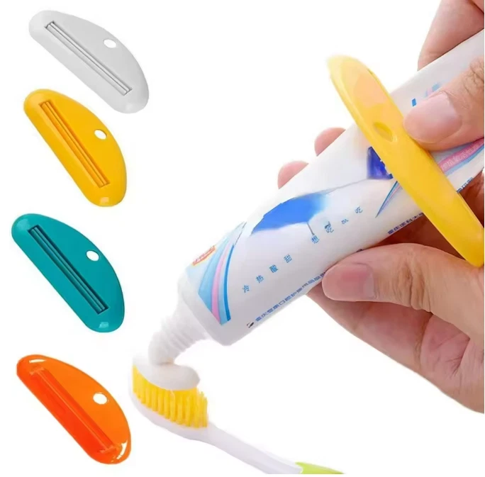 Plastic Tube Squeezer Toothpaste Dispenser Holder Rolling Bathroom Extract - Image 3 of 4