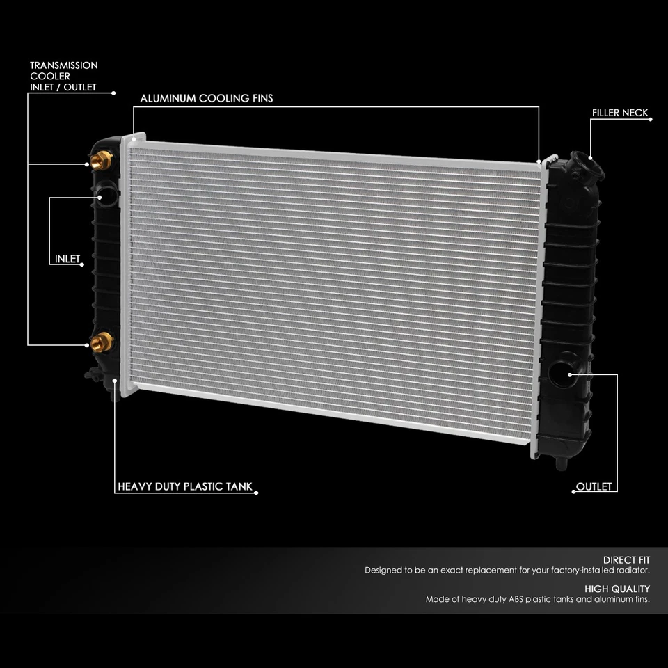 PARA 94-95 GMC SONOMA CHEVY S10 PICKUP 4.3 MT ESTILO OE RADIADOR ALUMINIO DPI 1532 Foto 2 de 4