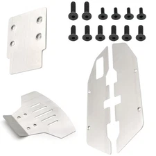 Front & Rear Skid Plates Chassis Armor Upgrade For Traxxas SLASH 2WD 1/10 RC Car