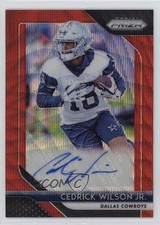 2018 Panini Prizm Rookie Red Wave 120/199 Cedrick Wilson Jr #RA-CW Auto 15r3