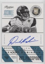 2013 Panini Prestige NFL Passport Signatures Denard Robinson #33 Auto 6ks