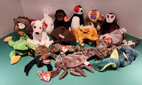 Vtg. TY Beanie Baby Stuffed Plus /Lot of 15 diff/All with Mint tags (MWMT) LOT D