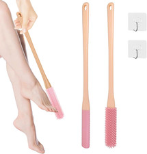 Toe Cleaning Brush,15.7" Foot Scrubber in Shower with Long Handle Shower Foot...