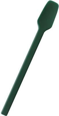 Small Silicone Spoon Mini Spatula 7.3 Inch Deep Green Spoonula Stirring Tool