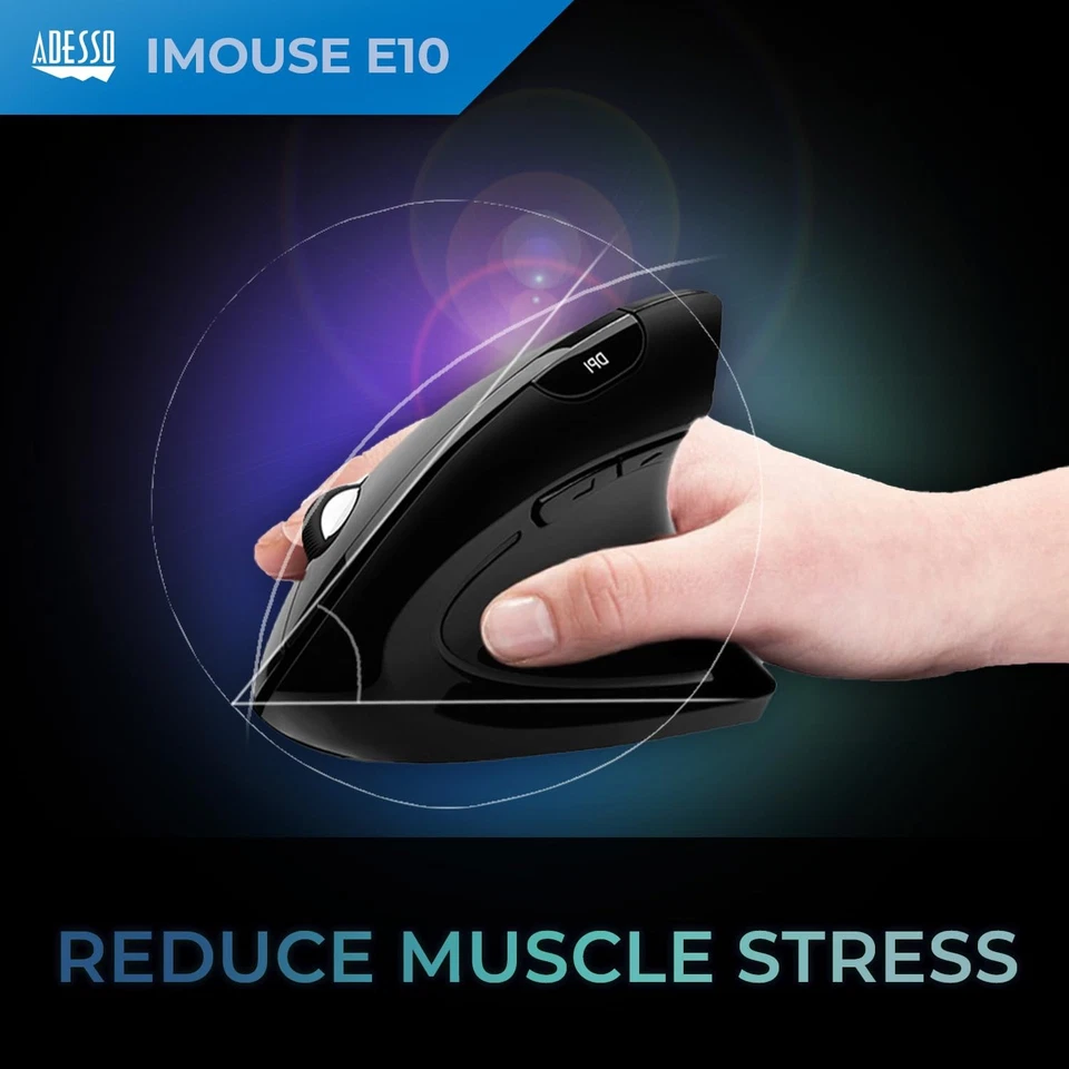 iMouse E10 - Vertical Ergonomic Optical 6-Button 2.4 GHz RF Wireless Mouse - ... - Image 4 of 4