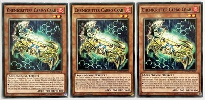 3 x INOV-DE024 Chemicritter Carbokrabbe - Common Gemischte Auflage LP/NM YuGiOh Karte