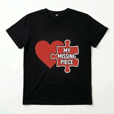 My Missing Piece Matching Couple Shirt - Cute Valentines Day Tee for Lovers