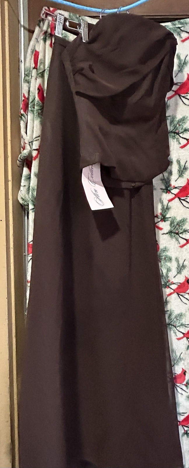 Mori Lee Ava Collection Chocolate Long Strapless Gown Formal Dress Size 8