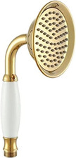 Victorian Gold Brass Shower Head Larger Size 4.25 Inch Traditional Brass&Ceramic