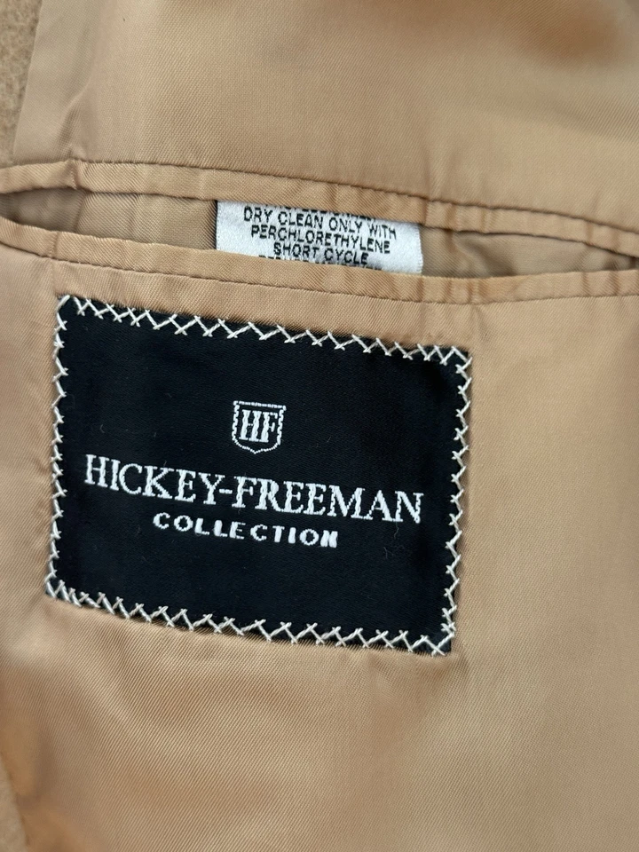 Vintage Pure Camel Hair overcoat Size 42 Hickey Freeman 40” Length - Image 3 of 4