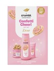 Dove Crumbl Limited Edition Confetti Cake Body Care Gift Set 3 piece set
