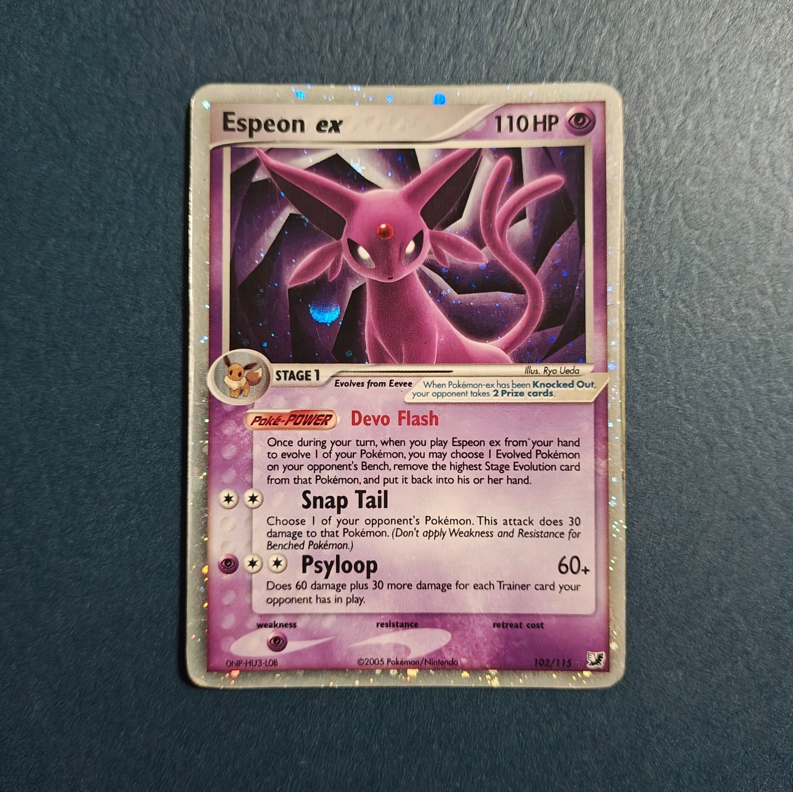 2005 Espeon ex 102/115 EX Unseen Forces Holo Rare MP