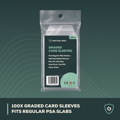 SPECTRAL GEAR Graded Card Sleeves für Regular PSA Slabs - 100 Stück PSA Size