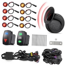 UTV ATV Turn Signal Kit with 110D Horn, Pre-Wired, Plug and Play UTV 198 inch