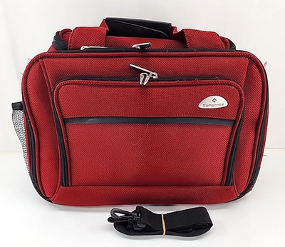 Samsonite Versatility Carry On Shoulder Bag Red 17x12x8” Overnight