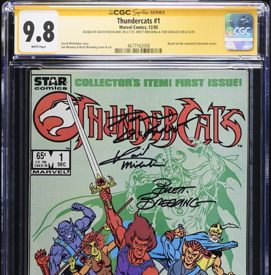 Thundercats 1 CGC 9.8 3x Signed! Michelinie Breeding DeFalco 1985 Star Comics
