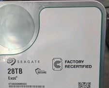 Seagate Exos 28TB 7200RPM SATA  CMR 3.5in Factory Recertified HDD ST28000NM000C