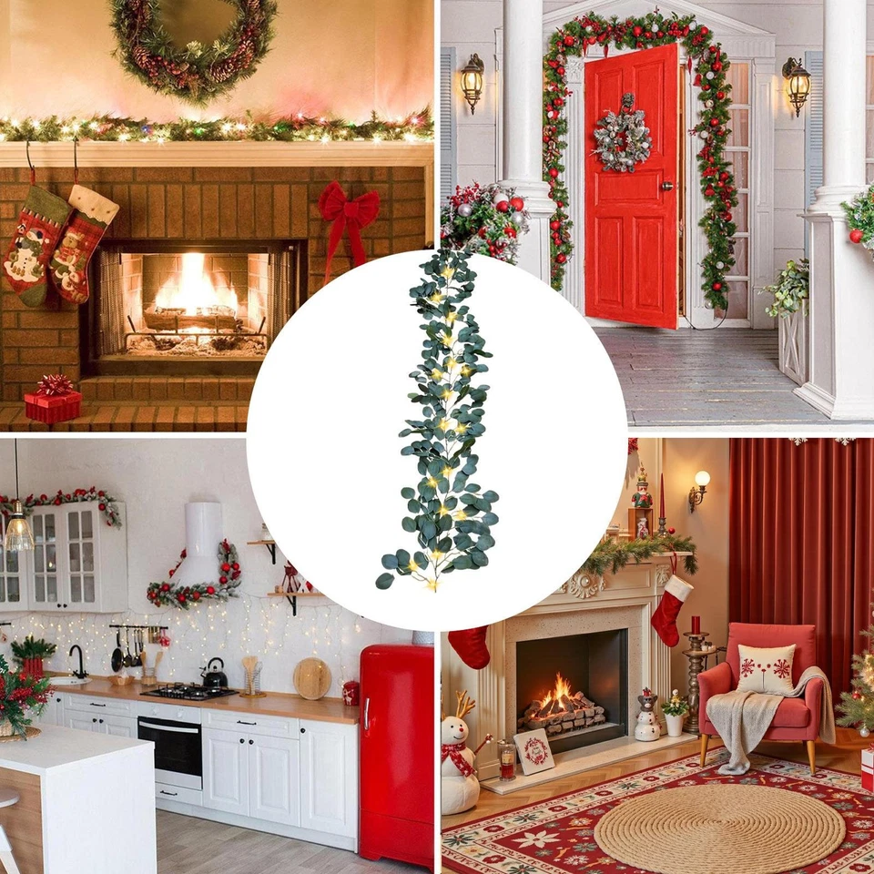 Fairy Light Olive Vine 5.9Ft Twinkling Tree Garland Waterproof With Timer Decor - Image 3 of 4