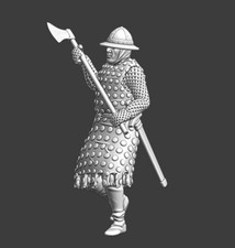 Northern Crusades Miniatures Medieval Infantryman with axe 28 32 35 40 54mm 3D