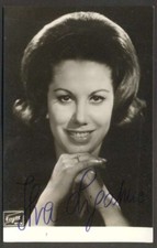 Foto postal real 1967 Ilva Ligabue con soprano de ópera italiana original firmada