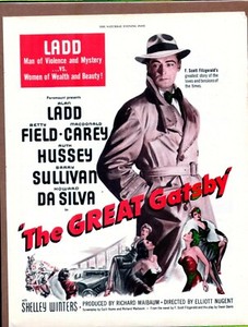 THE GREAT GATSBY 1949 Alan Ladd Original Vintage Movie Promo Ad