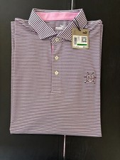 NWT MEN'S PUMA POLO, SIZE: L, COLOR: PURPLE/WHITE M20 