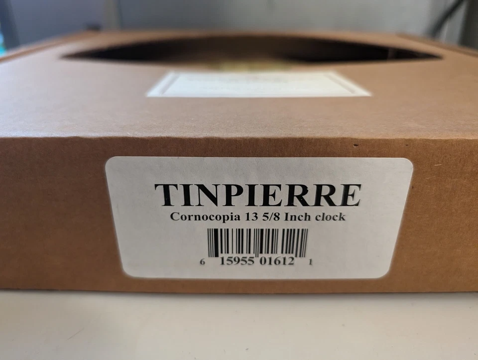 Reloj de hojalata Roger Lascelles Shabby Chic 14" Cornucopia - NUEVO Foto 3 de 3