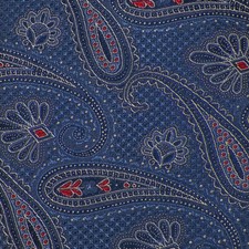 THE MENS STORE Navy Red White PAISLEY Handmade Woven Silk Tie NWT