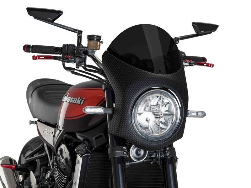 Puig Retrovision Black Semi Fairing And Clear Screen Ducati Scrambler Icon 15-22 - Image 5