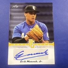 2013 Leaf Perfect Game Showcase Auto Blue 11 /50 Erik Manoah Jr #A-EM1 Auto