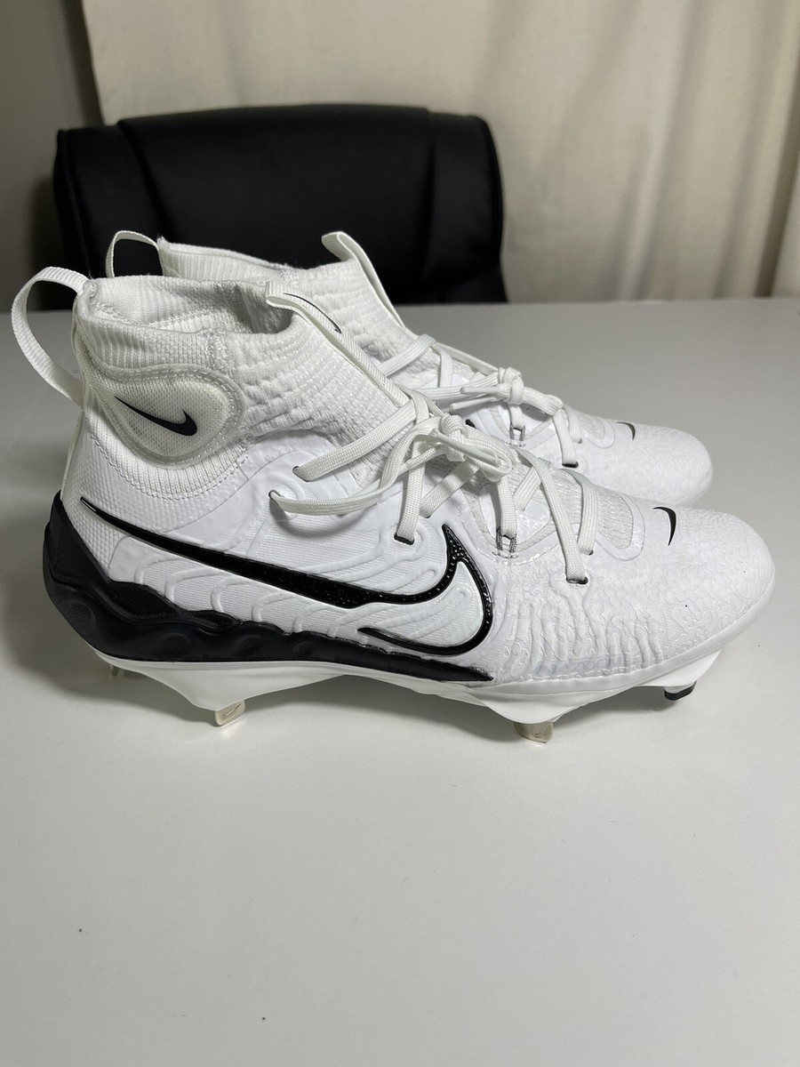 Nike Men's Alpha Huarache NXT Metal Baseball Cleats Size 7 White