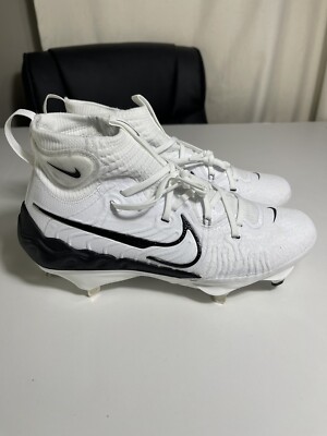 Nike Men's Alpha Huarache NXT Metal Baseball Cleats Size 7 White
