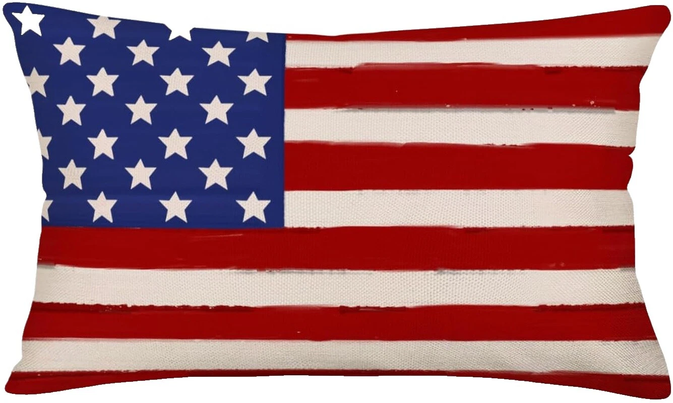 Прямоугольная патриотическая подушка чехол для домашнего декора подушки