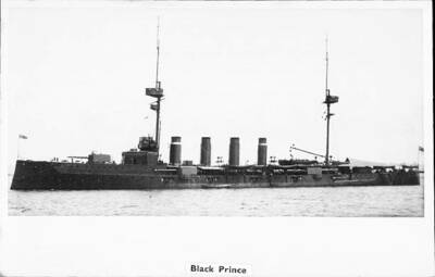 British Royal Navy Battleship HMS Black Prince SHIPPING NAVAL OLD PHOTO