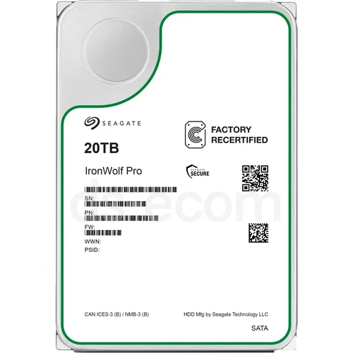 Seagate HDD IronWolf Pro | 20TB Festplatte | ST20000NE000 | 3,5" | 256MB Cache