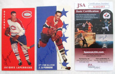1994 Parkhurst Tall Boys 2 Autographed Jacques Laperriere reg  All-Star Montreal