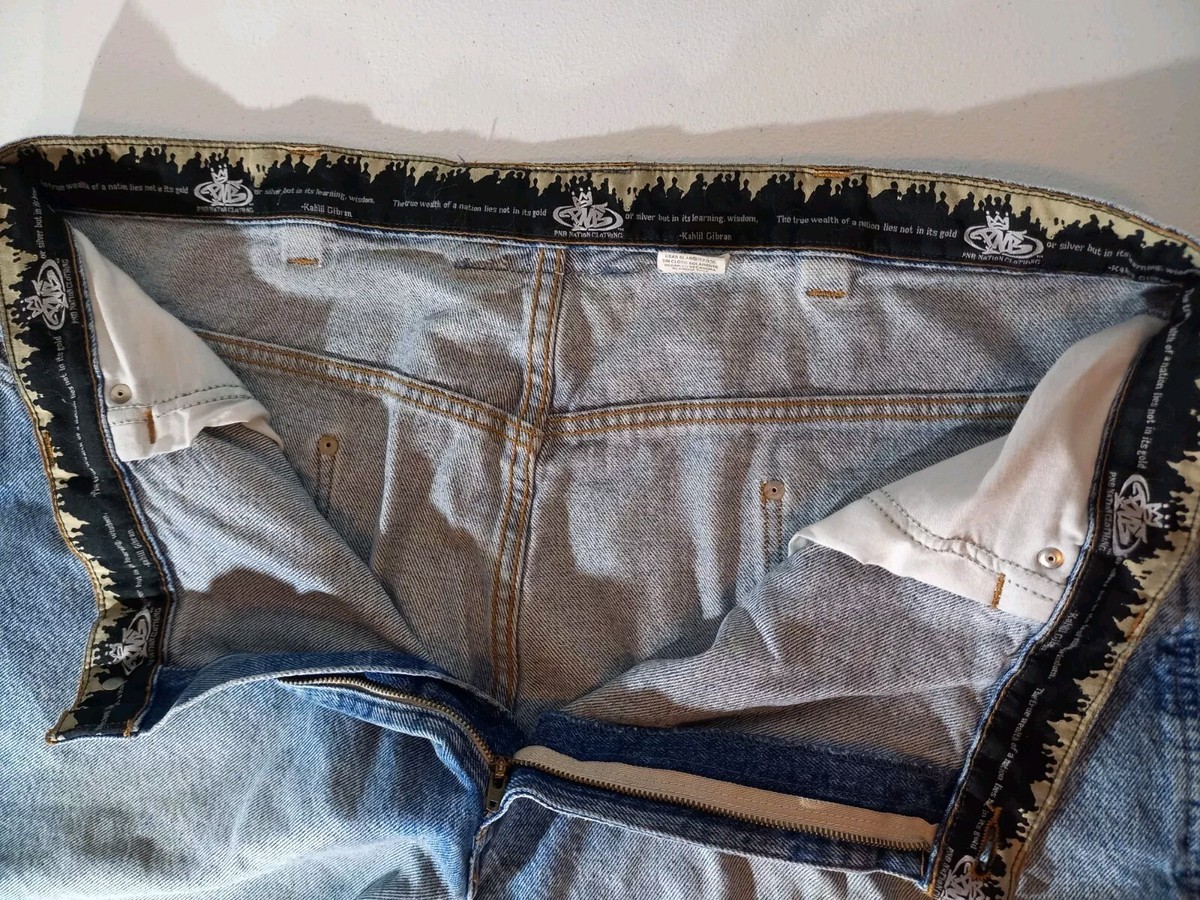 90s PNB Nation Jnco Style Jean Shorts Size 42 Denim Retro