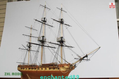 HMS Surprise Scale 1/75 925mm 36.4'' Wooden Model Ship Kit with 4 lifeboat
